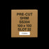 0.5mm Stainless Steel Precut Shim 100x100 Slot 32mm Pack of 10